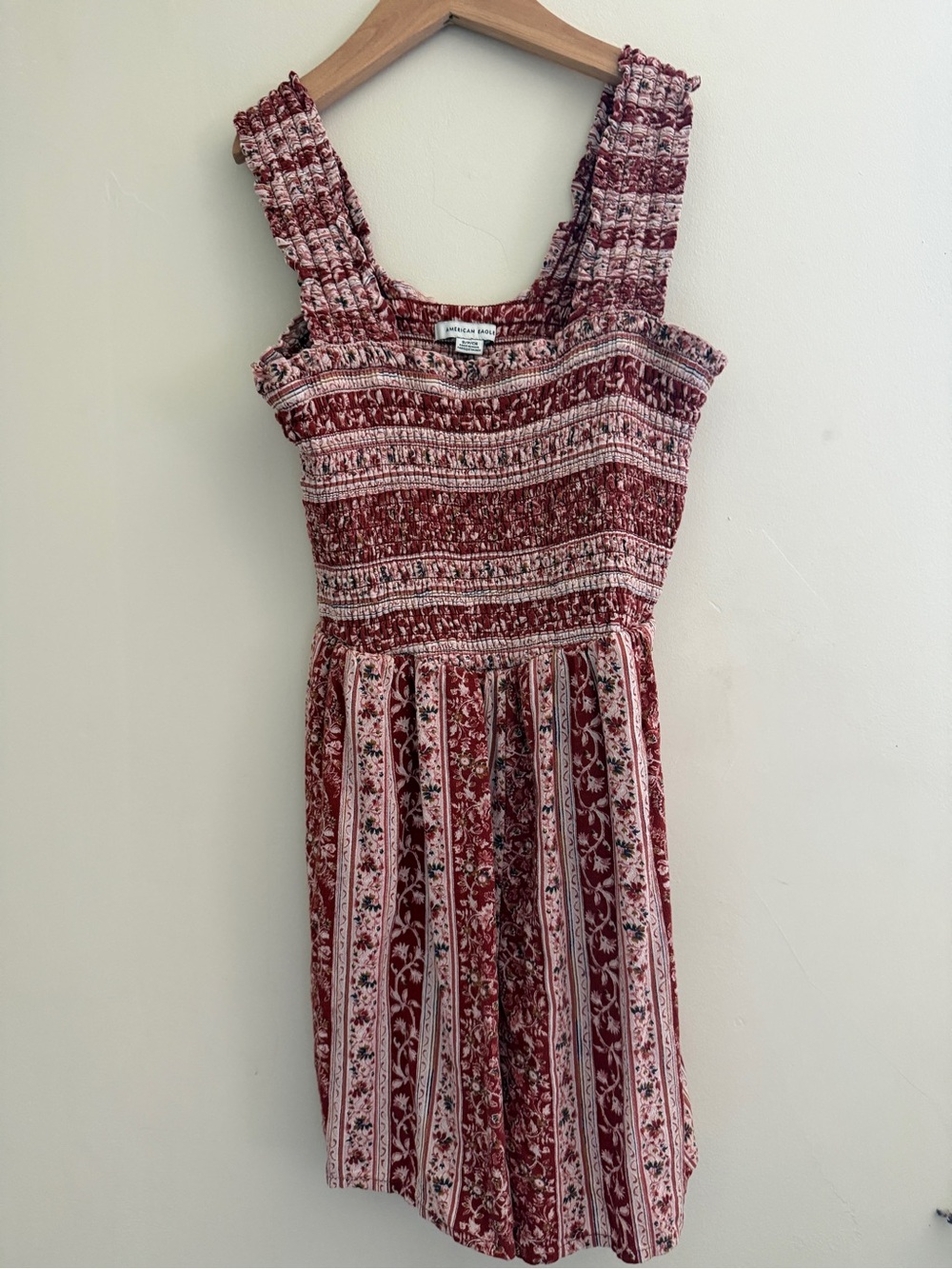 American Eagle Smocked Floral romper